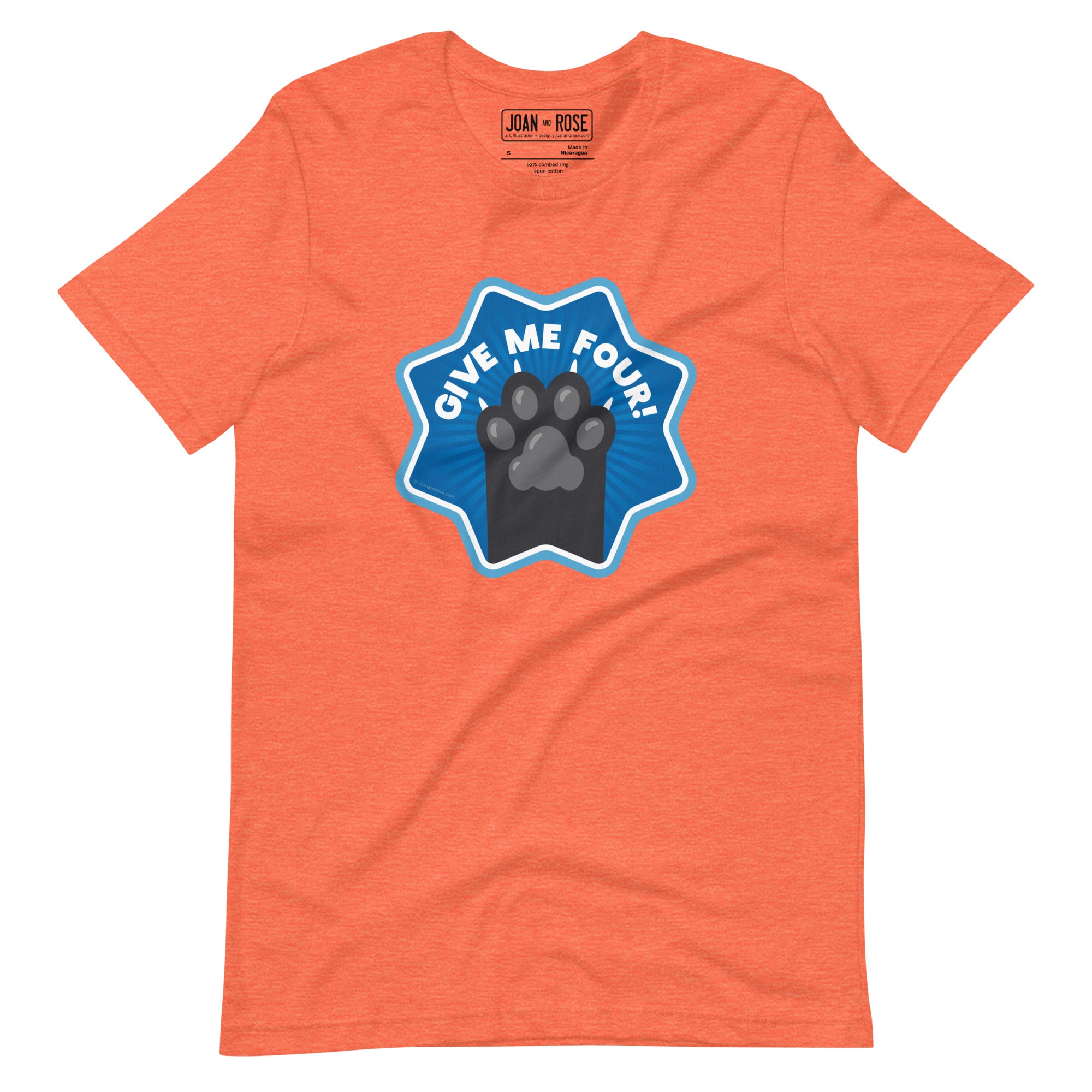 Give me four! Black cat (blue), Unisex T-shirt